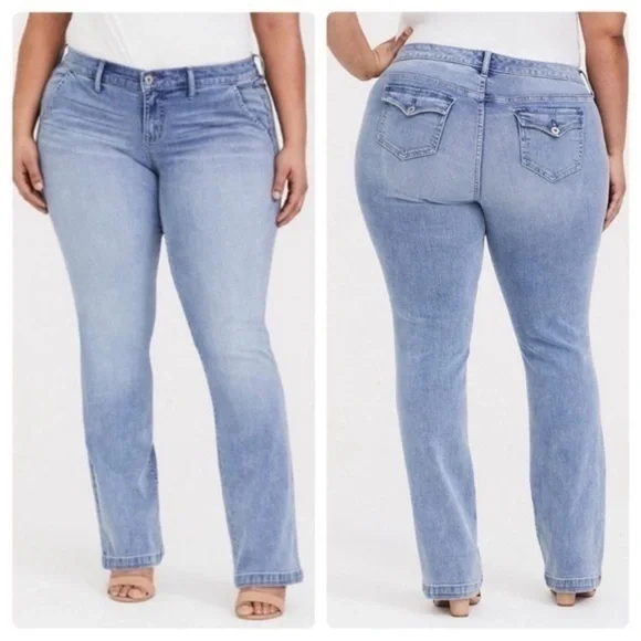 Torrid Super Luxe Stretch Slim Bootcut Medium Rise Jeans NWT in Typhoon sz 20S - Picture 9 of 9